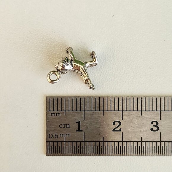 925 Sterling Silver Dancing Frogs Charm - Picture 4 of 4